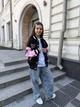 Бомбер для девочки теплая кофта подростковая утепленная толстовка детская на флисе без капюшона IRmAS 1395 размер рост 152 черный - изображение 5