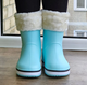 Женские теплые зимние резиновые полусапожки CROCS 36р (23 см) Голубые - изображение 4