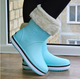 Женские теплые зимние резиновые полусапожки CROCS 36р (23 см) Голубые - изображение 9