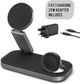 Складная беспроводная зарядная станция 3 в 1 MagSafe (15W) для iPhone, Apple Watch и AirPods (+ адаптер в комплекте, черный) - изображение 6