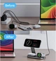 Складная беспроводная зарядная станция 3 в 1 MagSafe (15W) для iPhone, Apple Watch и AirPods (+ адаптер в комплекте, черный) - изображение 8