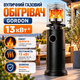 Уличный газовый обогреватель Gordon 13 кВт с эффектом пламени для террасы Напольный обогреватель с защитной решеткой - изображение 1