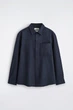Сорочка чоловіча COS relaxed brushed cotton-blend shirt 1256067005 M Темний синій - изображение 6
