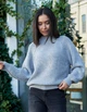 Жіночий светр в'язаний оверсайз Raglan Sweater сірий One Size - зображення 1