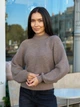 Женский свитер вязаный оверсайз Raglan Sweater темно-бежевый One Size - изображение 3