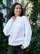 Женский свитер вязаный оверсайз Raglan Sweater белый One Size - изображение 3