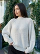 Жіночий светр в'язаний оверсайз Raglan Sweater бежевий One Size - зображення 5