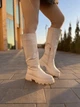 Женские сапоги СГ-Жокей, бежевые, зимние, натуральная кожа (4866), 38 - изображение 10