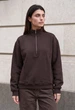 Олімпійка жіноча стаф коричнева оверсайз з флісу утеплена Staff jun brown oversize fleece XS (406769) - зображення 1
