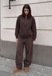Олімпійка жіноча стаф коричнева оверсайз з флісу утеплена Staff jun brown oversize fleece XS (406769) - зображення 4