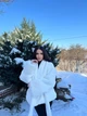 Утепленная оверсайз шуба из эко меха кролик 42-48 молоко - изображение 3