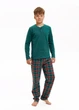 Піжама дитяча Family Look з бавовни Наталюкс 34р. 122см-128см зелений (9456134888841) - зображення 1
