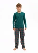 Піжама дитяча Family Look з бавовни Наталюкс 36р. 134см-140см зелений (9456134888851) - зображення 2