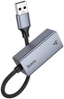 Адаптер Hoco UA37 Type-A to RJ45 Gigabit Ethernet Metal Gray - зображення 3