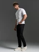 Стрейчевые базовые джинсы Slim Fit без потертостей ISSA PLUS GN4-180 36 черные (issa2007682870943) - изображение 2