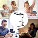 Кільцева LED-лампа зі штативом для телефона, тримач для знімання зверху, селфі та відео - зображення 6