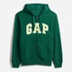 Толстовка на флисе на молнии мужская Gap 190387950 M Зеленая (1162639832) - изображение 4