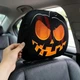 Чехол на подголовник автомобиля с принтом в стиле "HALLOWEEN" комплект 2шт, Polyester, Black-Orange - изображение 3
