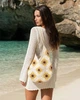 Летняя плетеная сумка-хобо Mila Ricco Sicilia Yellow-White - изображение 5