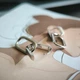 Серебряные серьги-конго LoveR с прямоугольной подвеской с перламутром - изображение 5