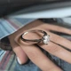 Серебряное кольцо с фианитами, вес изделия 1,83 гр (2215929) - изображение 5
