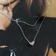 Серебряное колье с фианитами, вес изделия 4,36 гр (2215974) - изображение 3