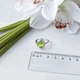 Срібне кільце з хризолітом 4.159ct, фіанітами, вага виробу 3,6 г (2150329) - зображення 3