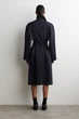 Пальто жіноче COS wool-blend long trench coat 1308449002 XS Темний синій - зображення 4
