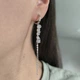 Серебряные серьги-конго LoveR с длинными подвесками и фианитами - изображение 8