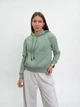 Жіноче однотонне худі на флісі Pink Daisy Оливковий S (7432) - зображення 1