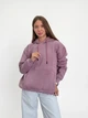 Жіноче однотонне худі на флісі Pink Daisy Бузковий XL (5035/1) - зображення 1