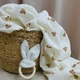 Пеленка двухслойная муслиновая Маленькая Соня Мишки и точки 95х135 см молочная - изображение 1