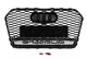 Решетка радиатора Audi A6 / S6 C7 2015-2018 надпись Quattro стиль RS6 черный глянец - изображение 2