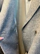 Жіноче довге двобортне пальто вільного крою з вовною та альпакою RICA MARE MKRM4368 - 46, Сірий - зображення 7