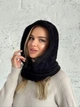 Капюшон капор с воротником из экомеха альпака WARM ALPAKA черный - изображение 3