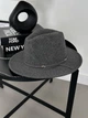 Шерстяная шляпа Федора с декором и цепочкой PEARL WOOL HAT темно-серая - изображение 6