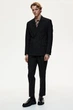 Двобортний піджак regular fit H&M 1254480001c72 52 чорний (100017501) - зображення 5
