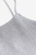 Кроп топ у рубчик H&M 1183573004c72 S сріблястий (100017220) - зображення 2