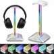 Настільна підставка-тримач для навушників New Bee Z8 RGB 7 режимів підсвітки (Silver) - зображення 1