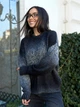 Жіночий светр теплий в'язаний Melange Sweater чорний-меланж One Size - зображення 6