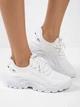 Женские кроссовки текстильные с сеткой на высокой подошве-платформе Fashion 39.5 Белые - изображение 4