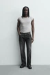Джинси ZARA Flared Fit з розрізами вугільний 5359/480/822 30 - зображення 1