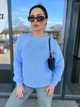 Легкий вовняний светр SOFI кольору Блакитного розмір One Size - изображение 8