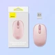 Беспроводная мышь Baseus F01B Tri-Mode безшумная (BT 5.0/3.0 + 2.4G, 1600 DPI). Pink - изображение 10