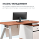 Комп'ютерний стіл OfficePro PG-M24B-12A-14 60х140 см з тумбочкою Горіховий + Світло-сірий - зображення 3