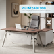 Комп'ютерний стіл OfficePro PG-M24B-16B 75х160 см з тумбочкою Горіховий + Світло-сірий - зображення 3