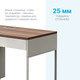 Комп'ютерний стіл OfficePro PG-M24B-12B-14 60х140 см з тумбочкою Горіховий + Світло-сірий - зображення 4