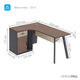 Компьютерный стол OfficePro PG-F20A-14A-L 60х140 см с тумбочкой Медовый дуб + Темно-серый - изображение 8
