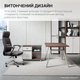 Комп'ютерний стіл OfficePro PG-M24B-16B 75х160 см з тумбочкою Горіховий + Світло-сірий - зображення 7