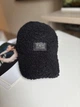 Кепка бейсболка барашек Тедди Ugg с ушками женская теплая черный - изображение 2
